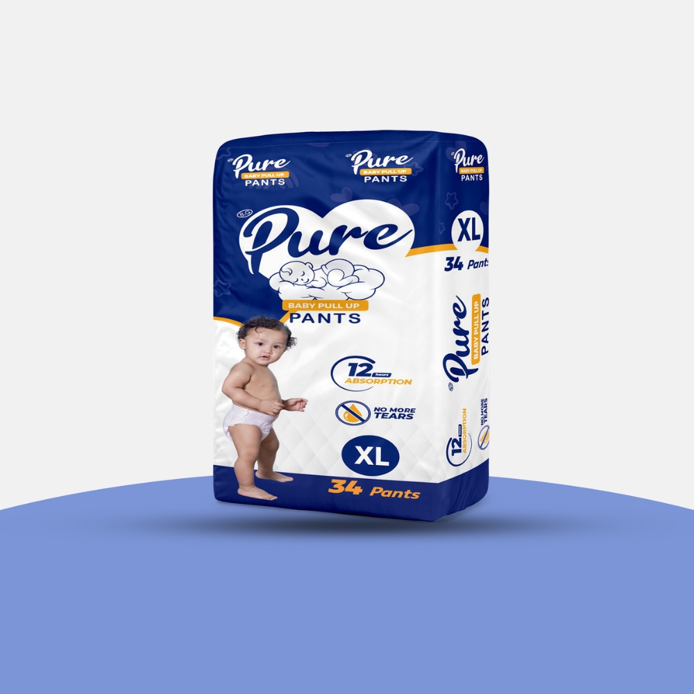 Pure Baby Pull-up Premium size XL diaper Nepal 34 pcs